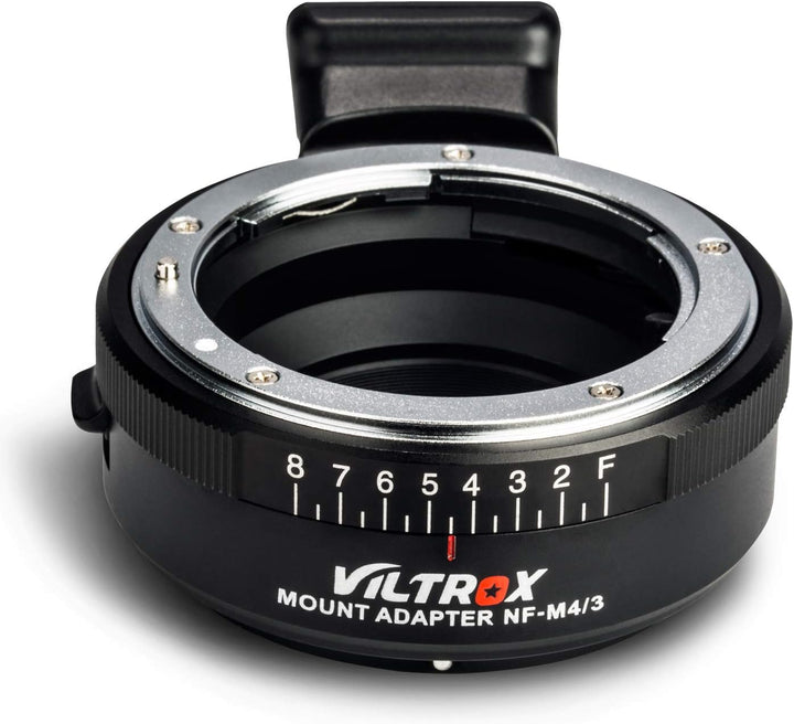 Viltrox Manueller Fokus Adapter NF-M4/3 Objektivadapter für Nikon G/F/AI/S/D Serie Objektiv auf M4/3