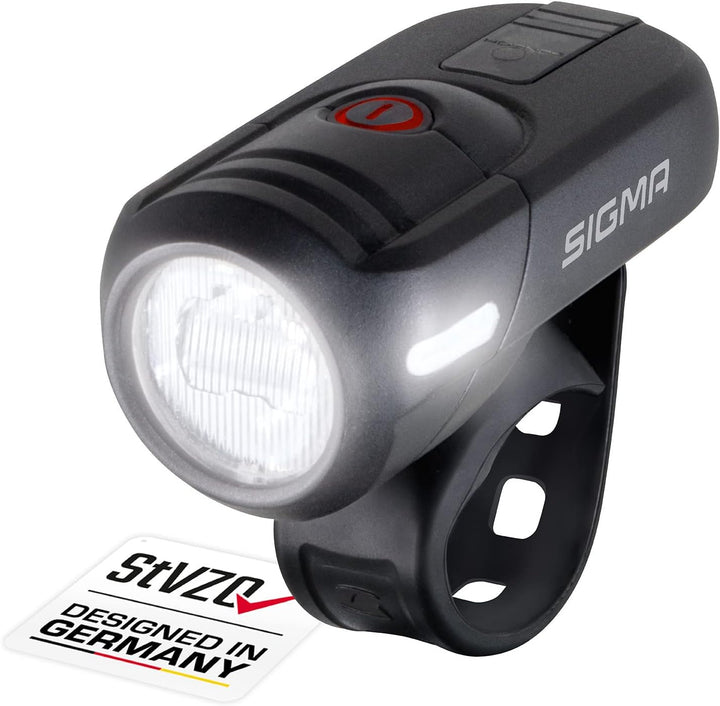 Sigma Sport - Aura 45 | LED Fahrradlicht 45 Lux | StVZO zugelassenes, akkubetriebenes Vorderlicht Si