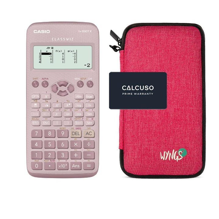 CALCUSO Sparpaket: Casio FX-83GT X technisch-wissenschaftlicher Taschenrechner + WYNGS Schutztasche