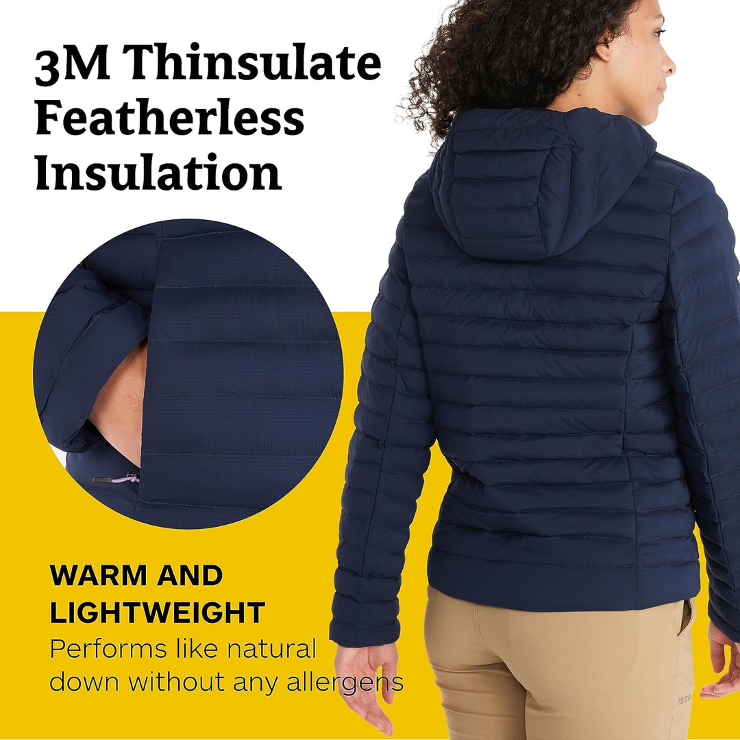Marmot Damen Wm's Echo Featherless Hoody Ultra-leichte isolierte Winterjacke, warme Outdoorjacke mit