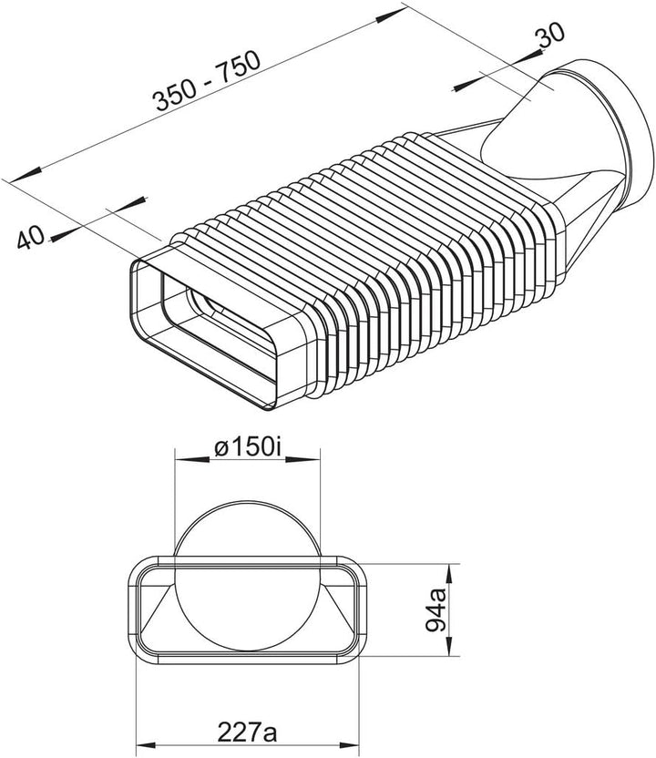 Naber F-RBFLEX 2 System 150 Rohrbogen, weiss