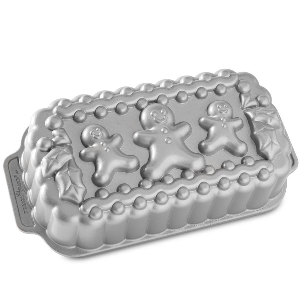 NordicWare Platinum Collection Zugpfanne Gingerbreat Family - Brotpfanne silber/schwarz, Gingerbreat