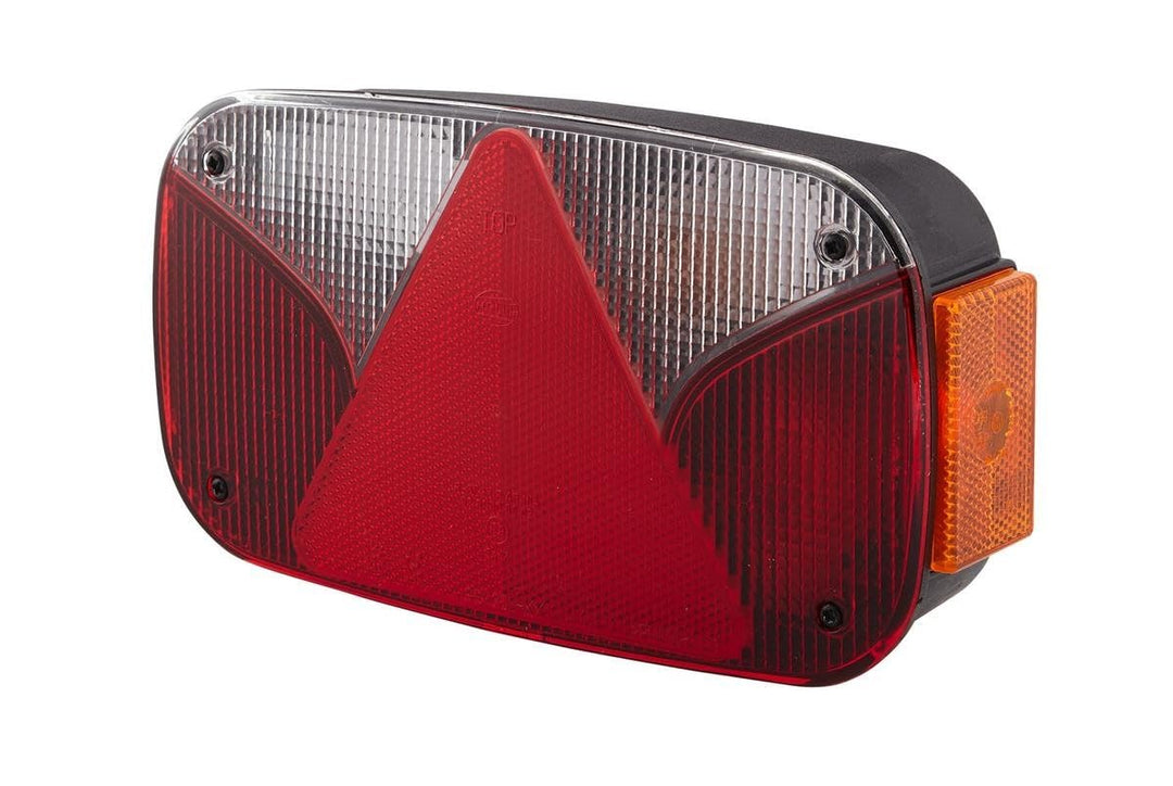 HELLA - Heckleuchte - Glühlampe - 12V - geschraubt/Anbau - Lichtscheibenfarbe: weiss/rot - Stecker: