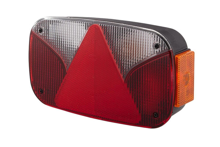 HELLA - Heckleuchte - Glühlampe - 12V - geschraubt/Anbau - Lichtscheibenfarbe: weiss/rot - Stecker: