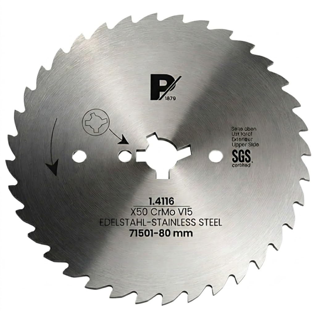 Pirge Kreismesser Universal 80 mm - Schärfstes Dönermesser aus Edelstahl in Premium Qualität (Gezähn