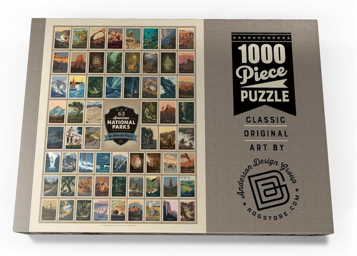 63 American National Parks: by Kenneth Crane - Premium 1000 Teile Puzzle - MyPuzzle Sonderkollektion
