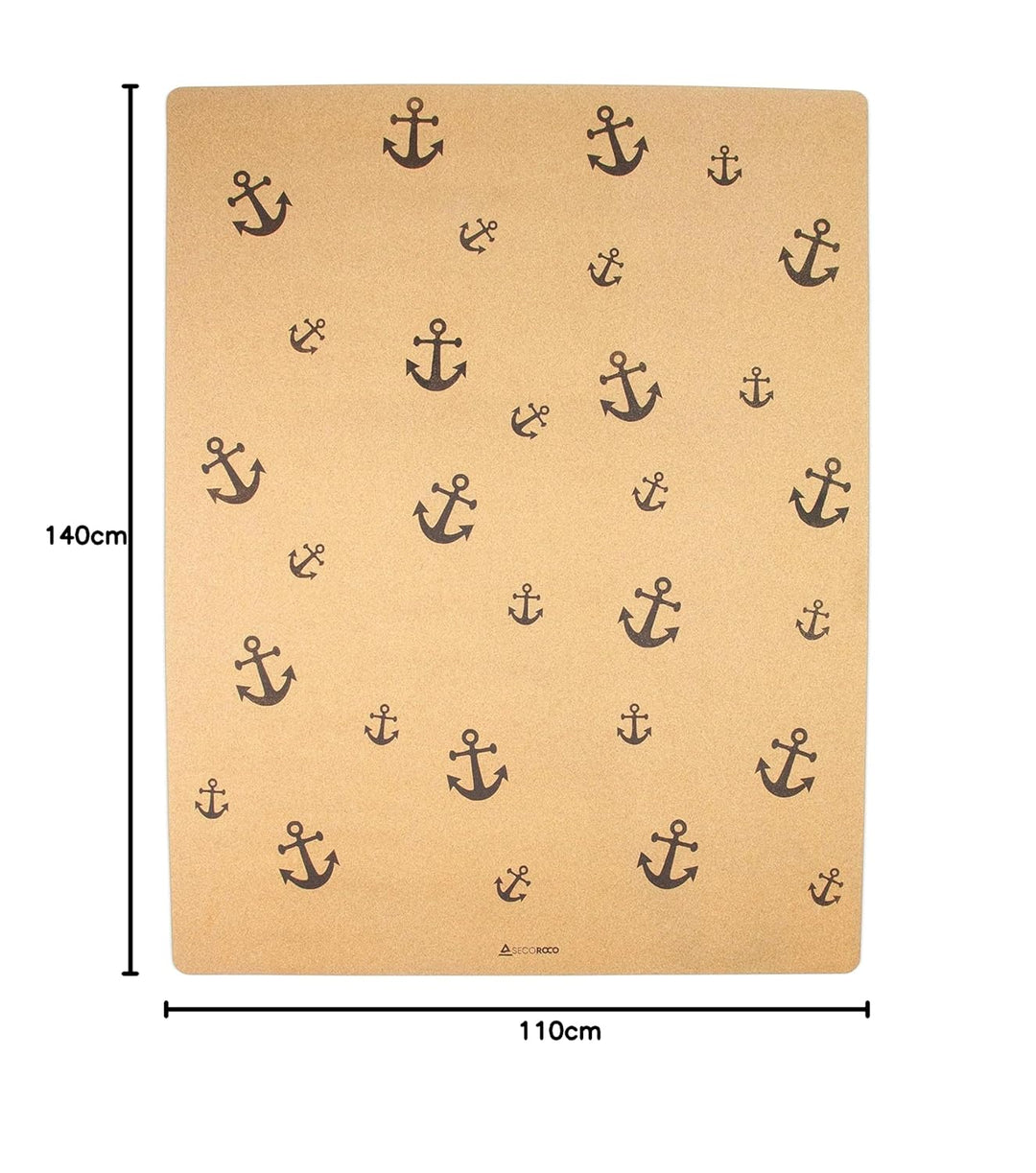 Secoroco Spielmatte aus Kork. Schadstofffreie Krabbelmatte für Babys und Kinder. Anker 140x110 cm 14