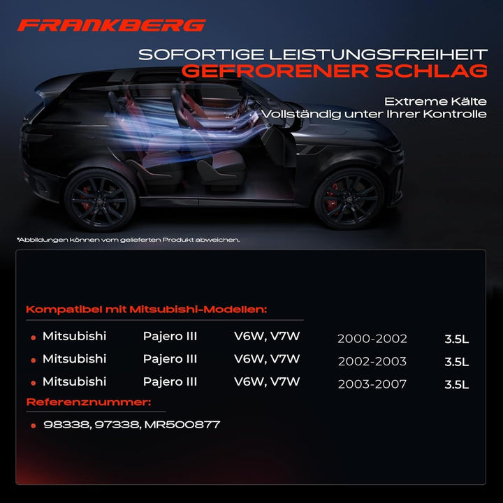 Frankberg Klimakompressor Klimaanlage Kompatibel mit Pajero III V6 W V7 W 3.5L Benzin 2000-2007 Repl