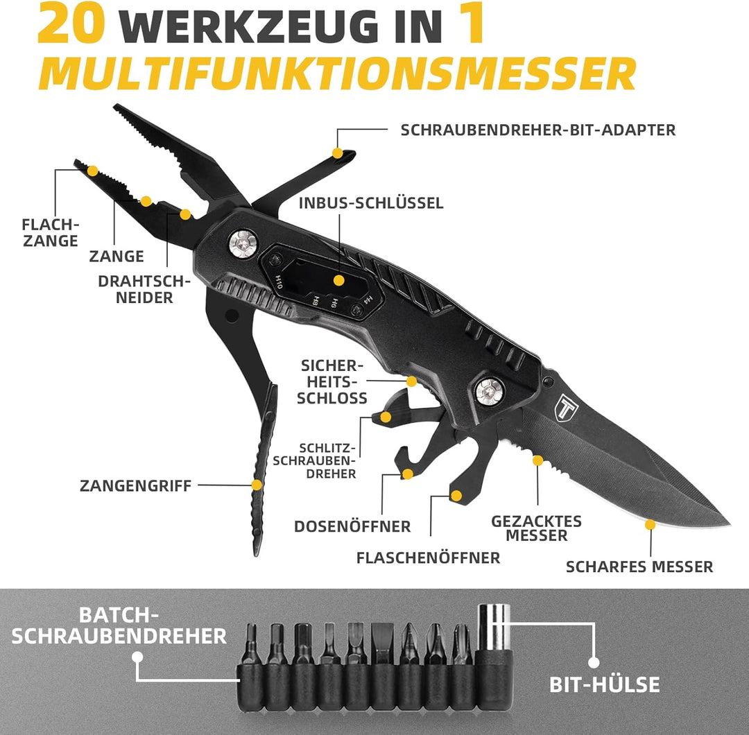 Taschenmesser Multitool Jahrestag Geschenk für ihn - Partner Geschenke Geburtstagsgeschenk, Hochzeit