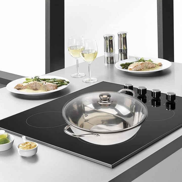 TOPBATHY Induktion Wok Elektrischer Heisser Topf Induktionskochtopf Fonduetopf Shabu Hot Pot Für Zu