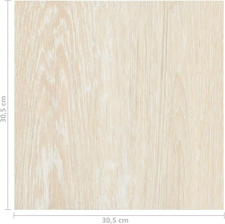 Bodenplatten 5,11 m² 55 Stück PVC Weiss Beige für Innenräume einfache DIY-Verlegung langlebig wasser