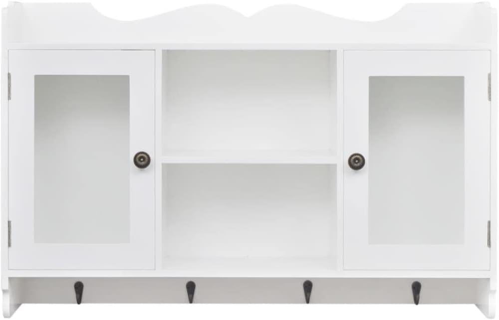 vidaXL Wandschrank Küchenschrank Landhaus Bücher/DVD/Gläser Schrank Regal MDF