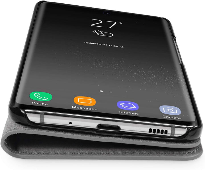 WIIUKA Echt Ledertasche - TRAVEL NATURE - Hülle für Samsung Galaxy S20 - ITALIENISCHES Leder - Vinta