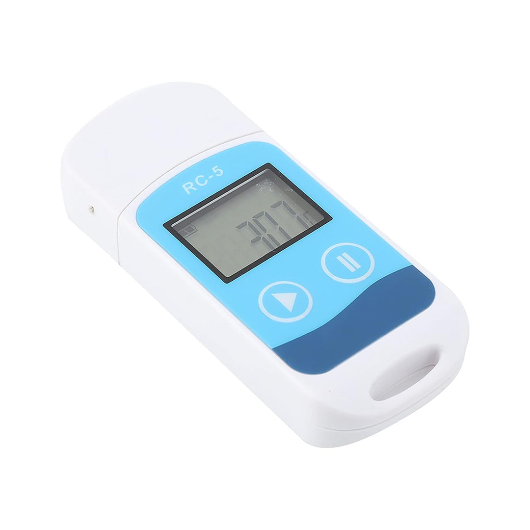 FTVOGUE Tragbarer Temperatur-Datenlogger Mini Temp Recorder Anzeige LCD Display 32000 Punkte U Disk