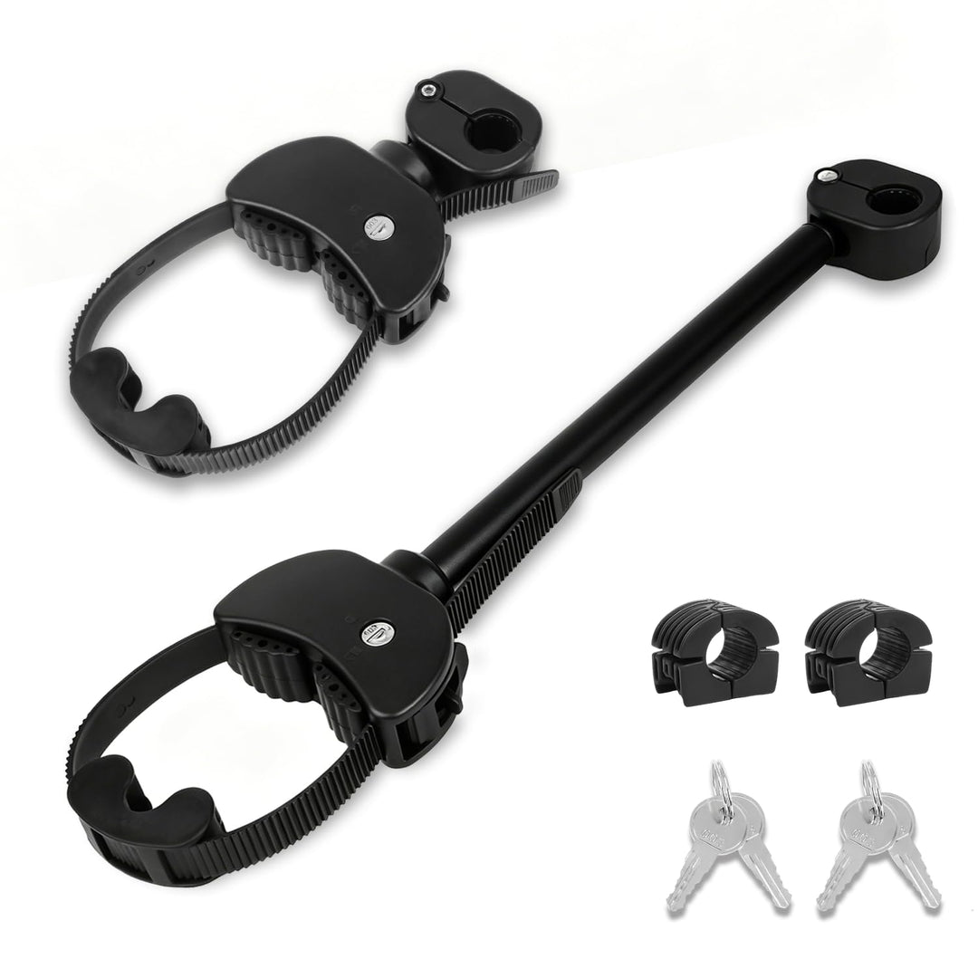TEOV 2 Stück Rahmenhalter für Fahrradträger Länge 12CM+42CM, Verstellbarer Strap-Rahmenhalter für E-