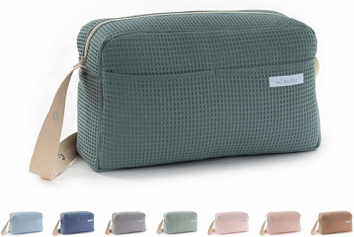 Tasche für Kinderwagen, praktisch, stilvoll und multifunktional, grosses Fassungsvermögen, Grün, Grü