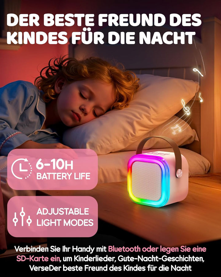 Karaoke Maschine Kinder, Geschenk für Mädchen 3-12 Jahre, Karaoke Kinder Spielzeug ab 3-12 Jahre Mäd