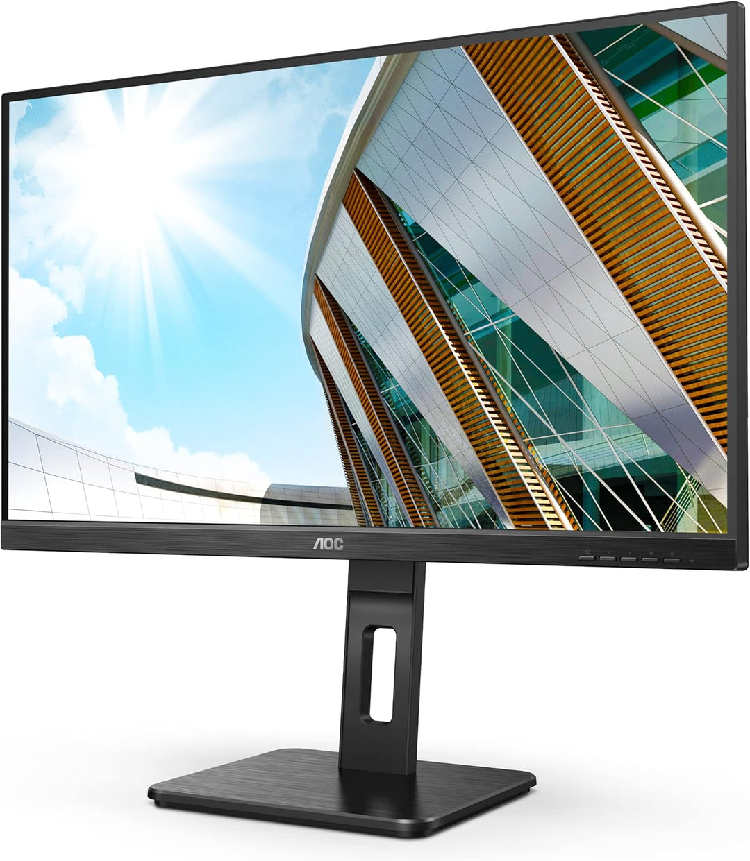 AOC U27P2 - 27 Zoll UHD Monitor, höhenverstellbar (3840x2160, 60 Hz, HDMI, DisplayPort, USB Hub) sch