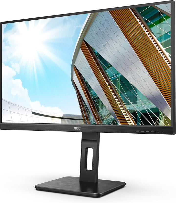 AOC U27P2 - 27 Zoll UHD Monitor, höhenverstellbar (3840x2160, 60 Hz, HDMI, DisplayPort, USB Hub) sch