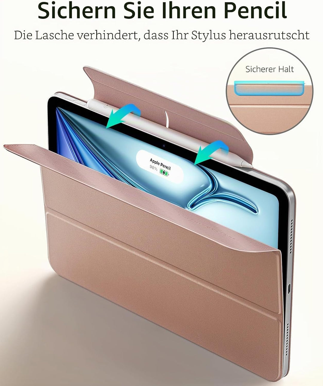 ESR für iPad Air 11 Zoll 2026 Hülle M4/M3/M2, iPad Air 5/4 Hülle (2025/2024/2022/2020) Starke Magnet
