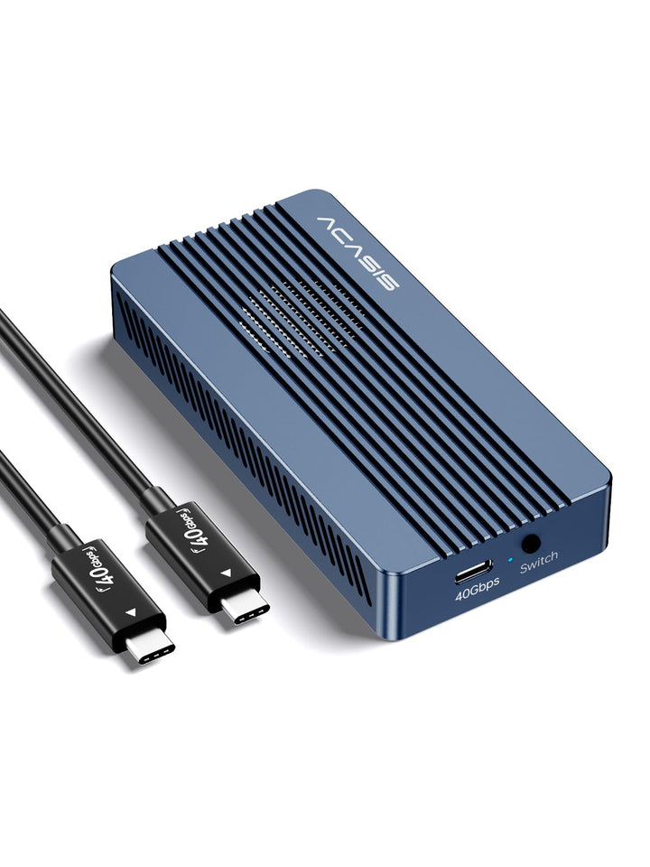 ACASIS 40Gbps M.2 NVMe SSD Gehäuse mit Lüfter, Bessere abwärme,TBU405Pro M1 für M1 M2 Pro/Max, Thund