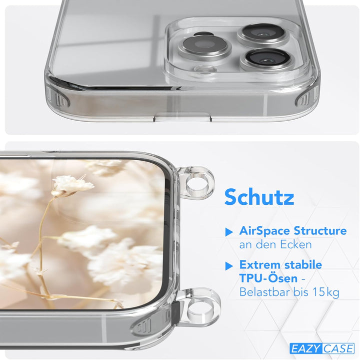 EAZY CASE Handykette - Verstellbares Taschenband kompatibel mit iPhone 16 Pro Max, Schulterriemen, H