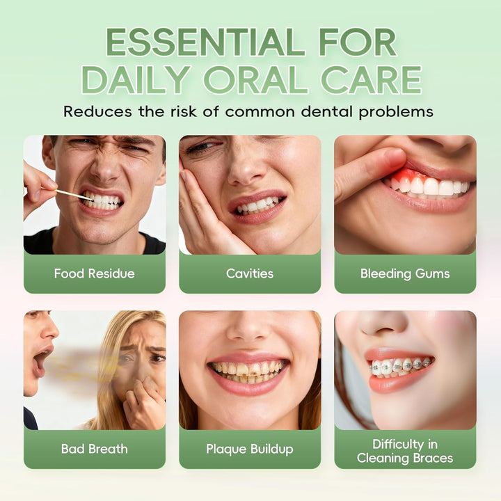 Mornwell Munddusche Kabellos für Zähne Tragbar Oral Irrigator Elektrische Zahnreiniger 300ML 3 Modi