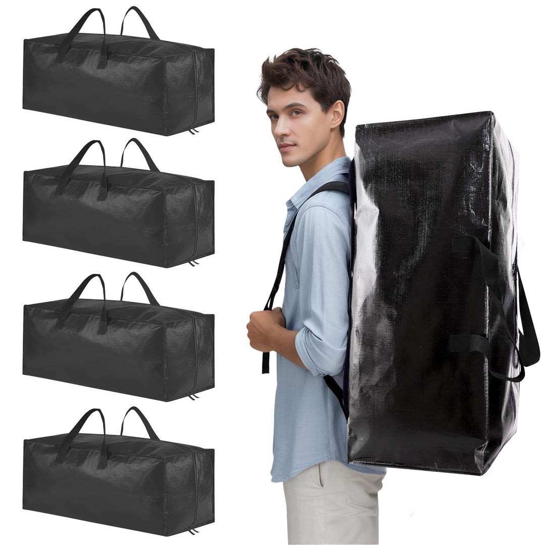 Aufbewahrungstasche mit Reissverschlüssen, robuste und langlebige grosse Taschen mit Griff und Rucks