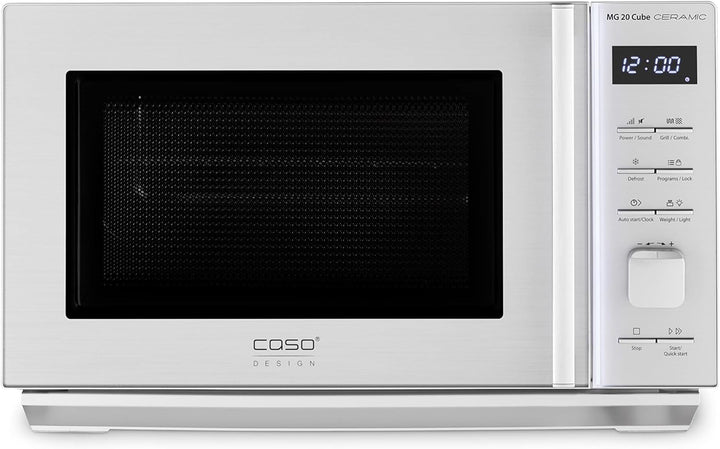 CASO MG 20 Cube Ceramic-Mikrowelle+Grill mit Keramikboden,kein Drehteller notwendig, Grillen auf 2 E