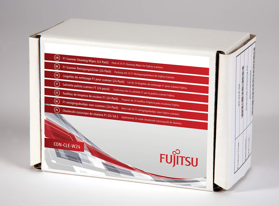 FUJITSU F1 Scanner Cleaning Wipes **New Retail**, CON-CLE-W24 (**New Retail** 24 Pack)