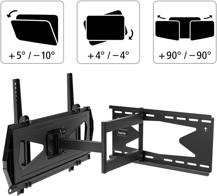 Hama TV Wandhalterung schwenkbar, neigbar, mit Diebstahlschutz (TV Wandhalterung 32-65 Zoll, VESA 30