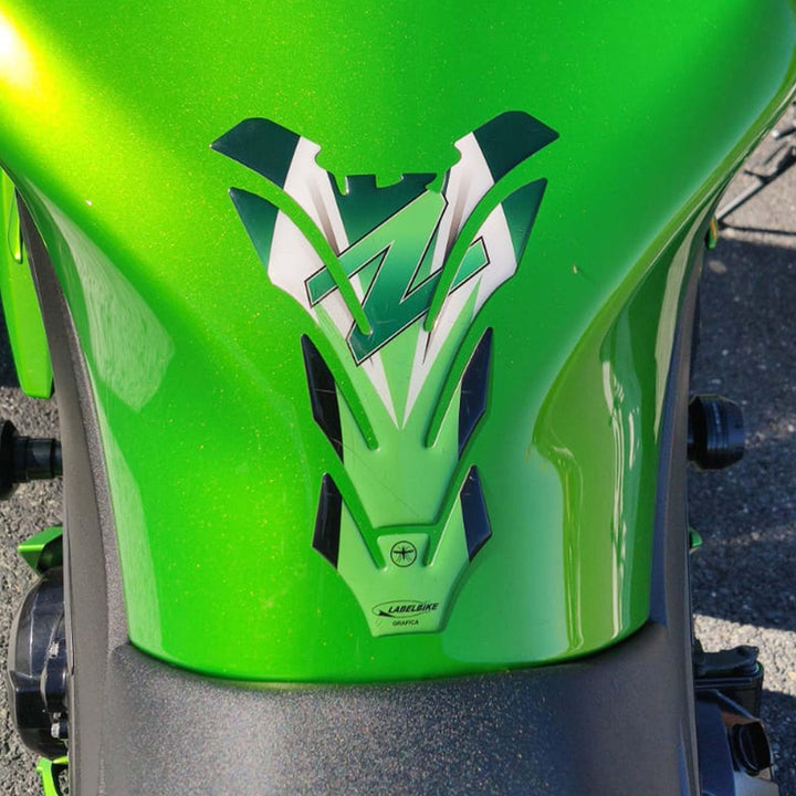 LABELBIKE 3D Aufkleber Motorrad Tankpad kompatibel mit Kawasaki | Z750 Z1000 Z 750-1000, Harzschutz,
