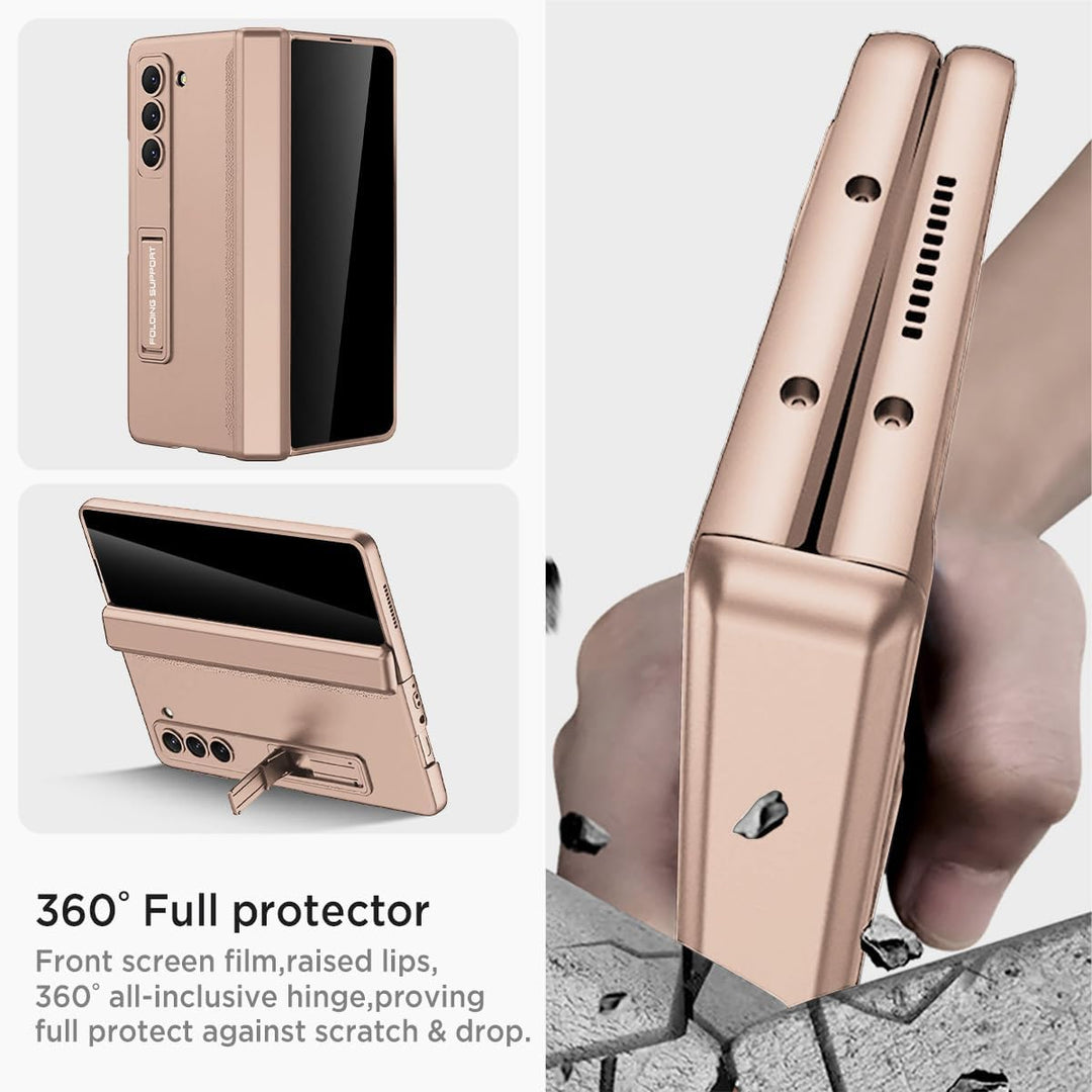 Miimall Kompatibel mit Samsung Galaxy Z Fold 5 Hülle mit Displayschutz Anti-Peeping+Magnetischer Sch