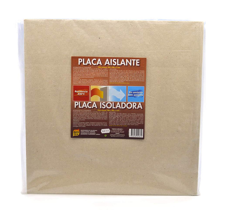PYRO FEU 24961-6 Isolierplatte, Aluminiumfaser, 850 oC, 50 x 50 cm, Grau