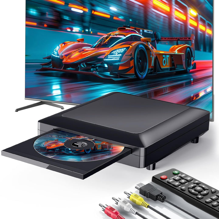Ceihoit Mini DVD Player für TV HDMI/AV Ausgang mit Kabel enthalten, HD 1080P Upscaling, USB Eingang,