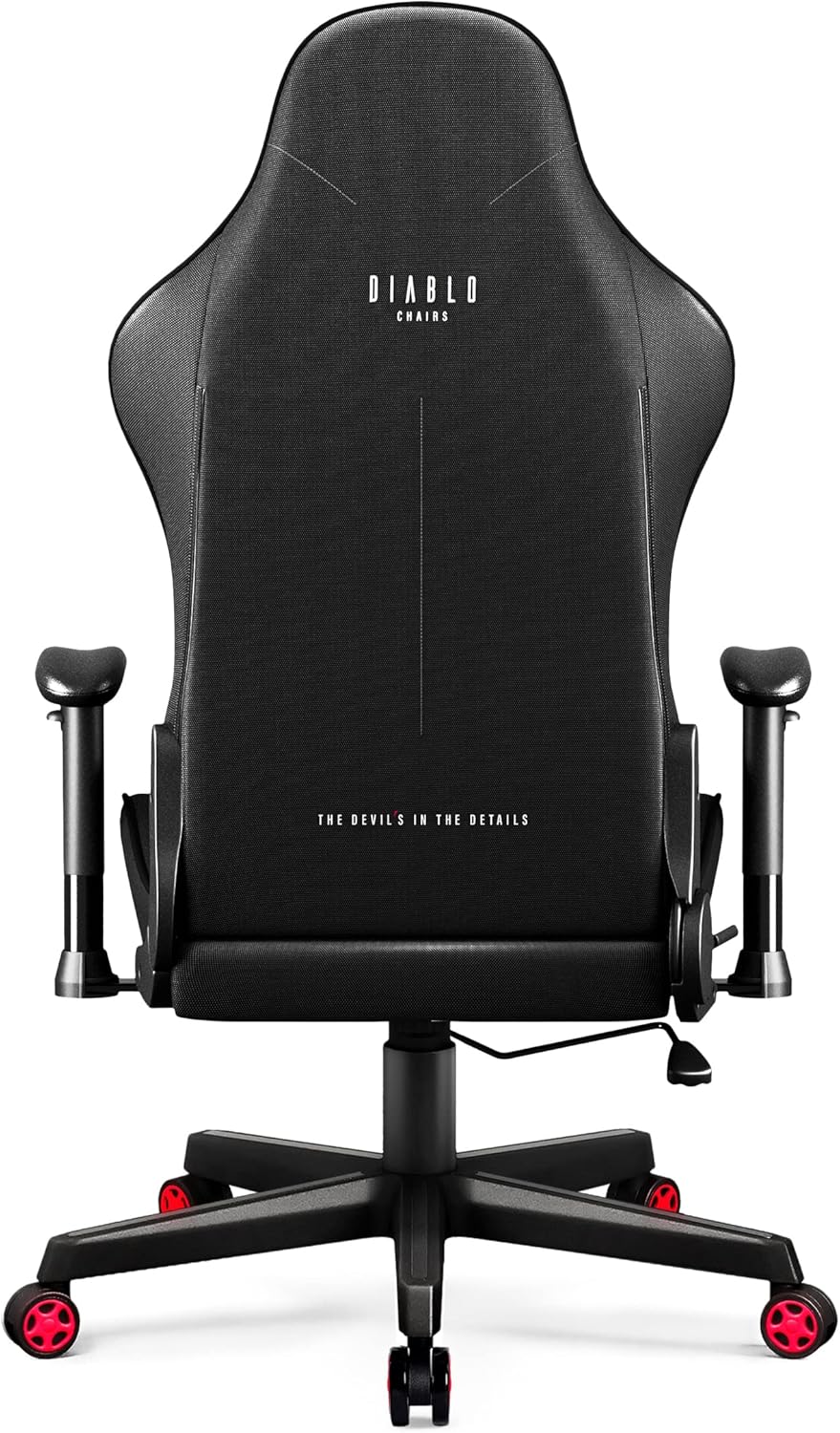 Diablo Gamer Stuhl Stoff | Gaming Stuhl Ergonomisch mit Stoffbezug, Verstellbare Armlehnen, Kippmech