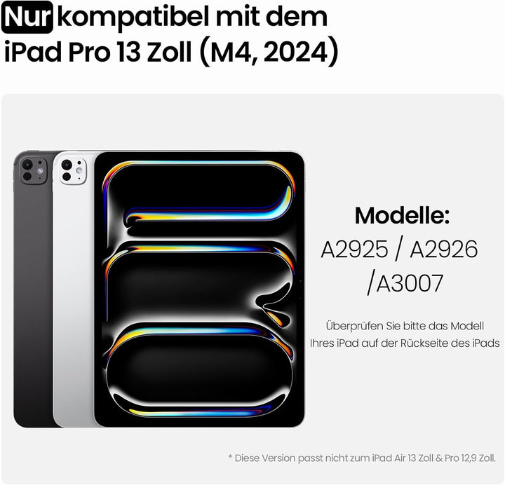 Nillkin iPad Pro 13 Zoll (M5/M4, 2025/2024) Hülle mit Tastatur, Robuste Tastaturhülle mit Kamerabede