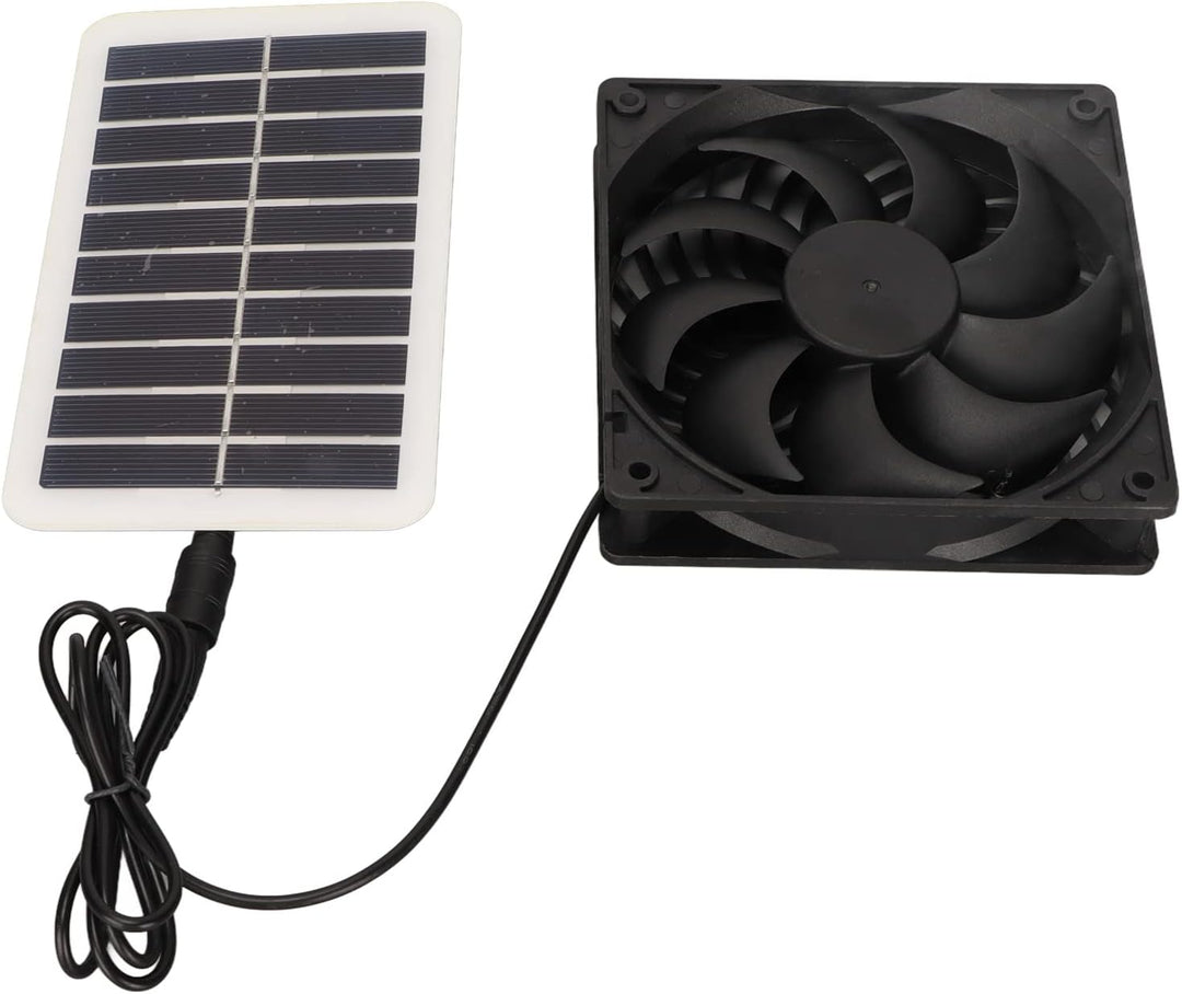 Haofy 15W Wasserdichtes Solarpanel-Lüfter-Kit, Solar-Ventilator-Abluftventilator für Gewächshaus, Da