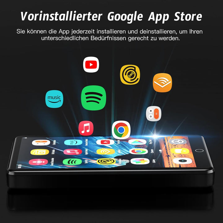 MP3 Player mit 13 MP Kamera, 4,02" MP4-Player mit Bluetooth und WiFi, Musik Player für Kinder mit La