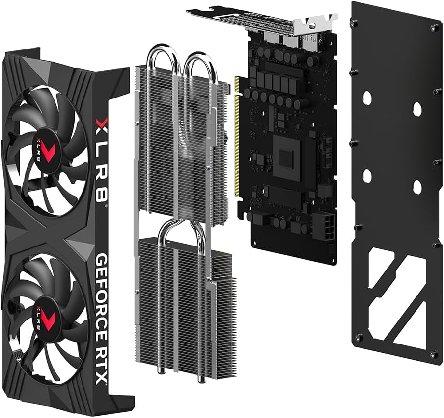 PNY GeForce RTX™ 4060 Ti 8GB XLR8 Gaming Verto Overclocked Dual Fan Graphics Card DLSS 3 RTX 4060Ti