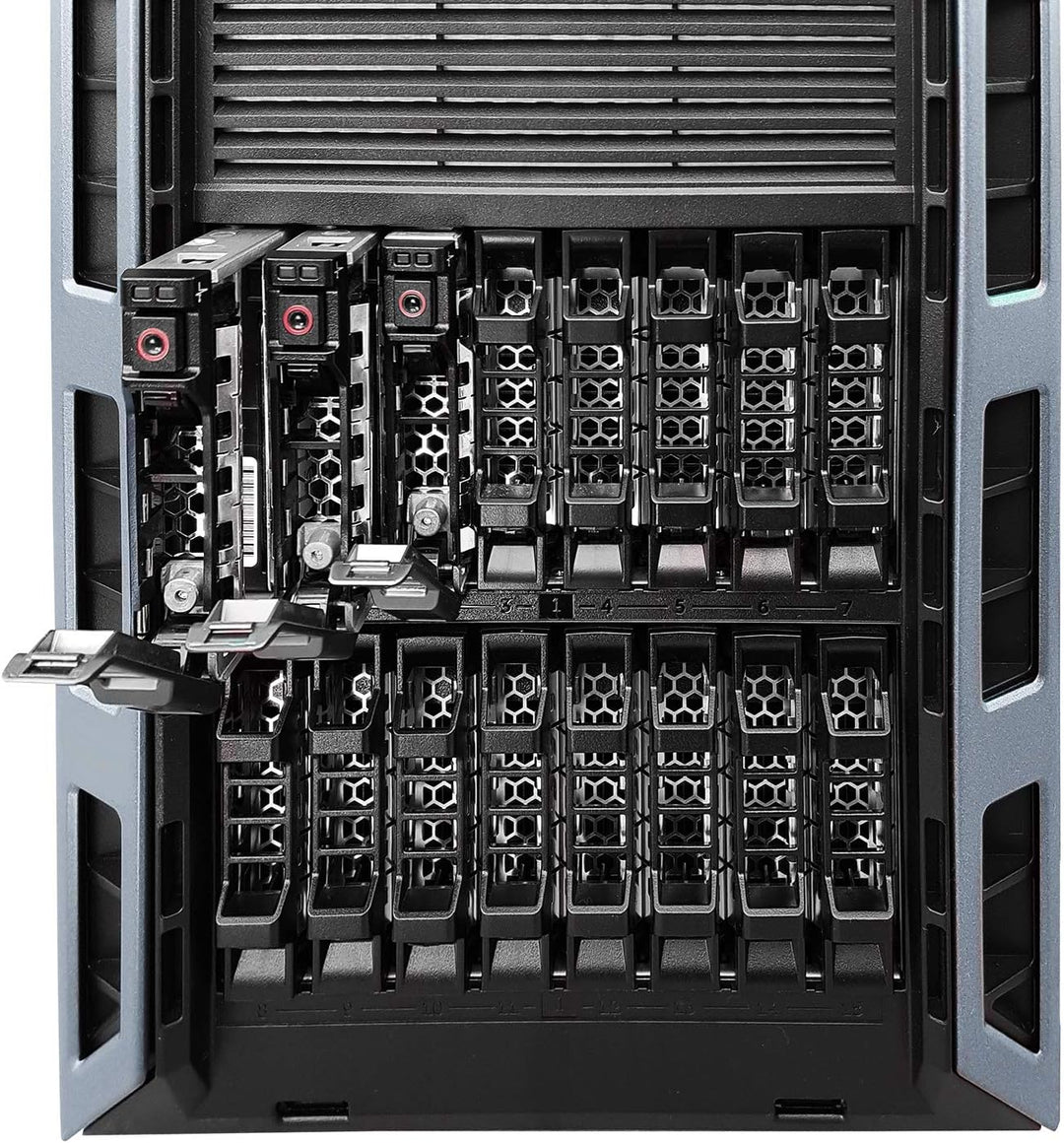 WORKDONE 12er-Pack 2,5 Zoll Laufwerk Caddy - Kompatibel für Dell PowerEdge Servern - T440 T640 R430