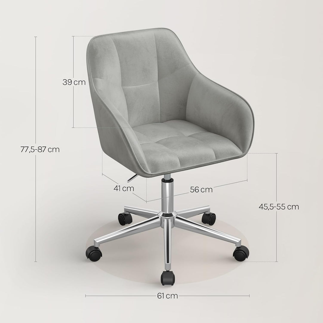 WOLTU Homeoffice Stuhl, Schreibtischstuhl, Drehstuhl, Schminkstuhl, höhenverstellbar, bis 150 kg bel