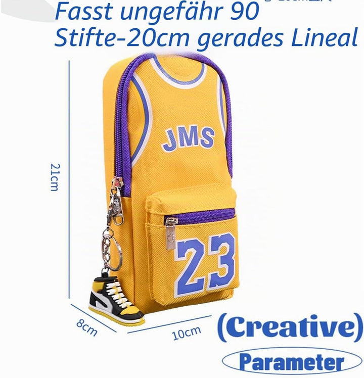 Basketball Player Federmäppchen Grosse Kapazität,Basketball Star Bunte 23 Trikot Federtasche, Grosse