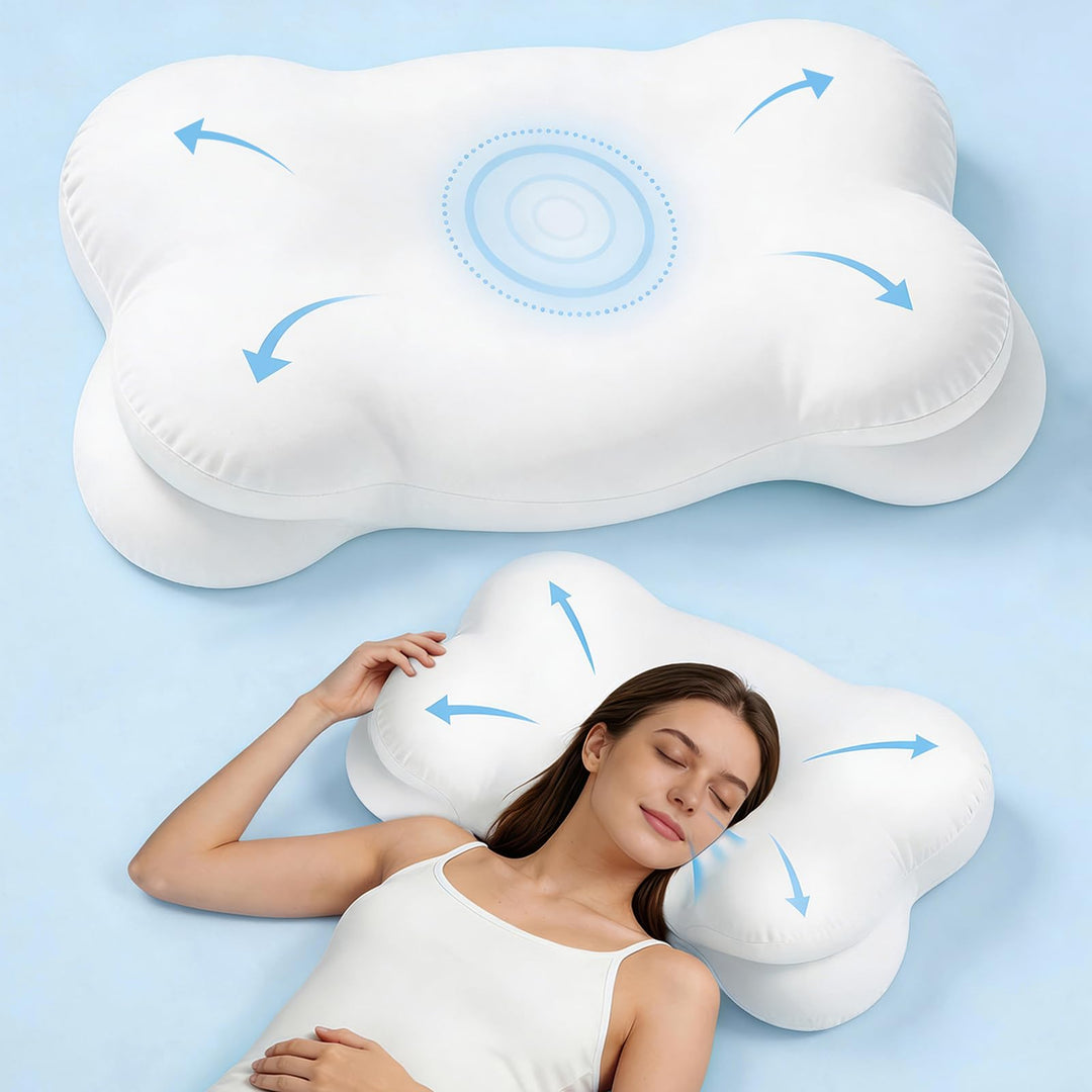 Mailirious Nackenkissen Kopfkissen, Memory Foam Kissen, Ergonomisches Nackenstützkissen Lindert Nack