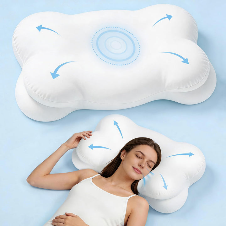 Mailirious Nackenkissen Kopfkissen, Memory Foam Kissen, Ergonomisches Nackenstützkissen Lindert Nack