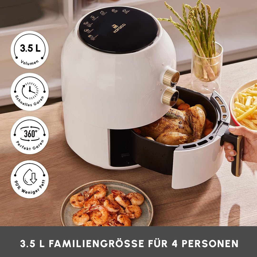 Karaca Multifry Heissluftfriteuse, Air fryer, einfache Reiningung, Energiesparend, gesund frittieren