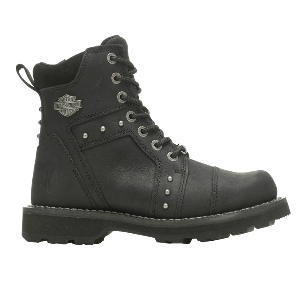 HARLEY-DAVIDSON FOOTWEAR Damen Oakleigh Motorradstiefel 35.5 EU Schwarz, 35.5 EU Schwarz