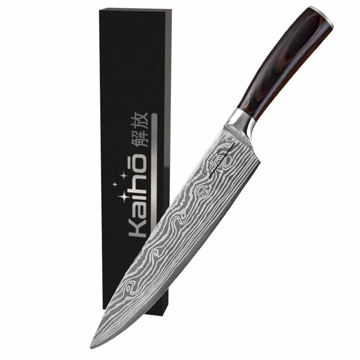 Kaihō Premium Chefmesser – Scharfes Küchenmesser aus 5Cr15 Edelstahl 20,5cm Klinge – Profi & Hobby K