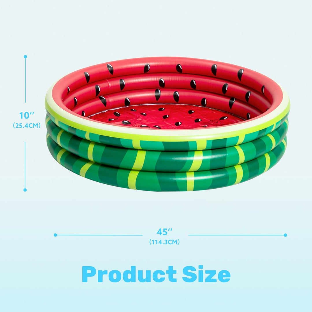 SLOOSH 3 Pack 45" X 10" aufblasbares Planschbecken, Wassermelone & Ananas & Cupcake Schwimmbad für K
