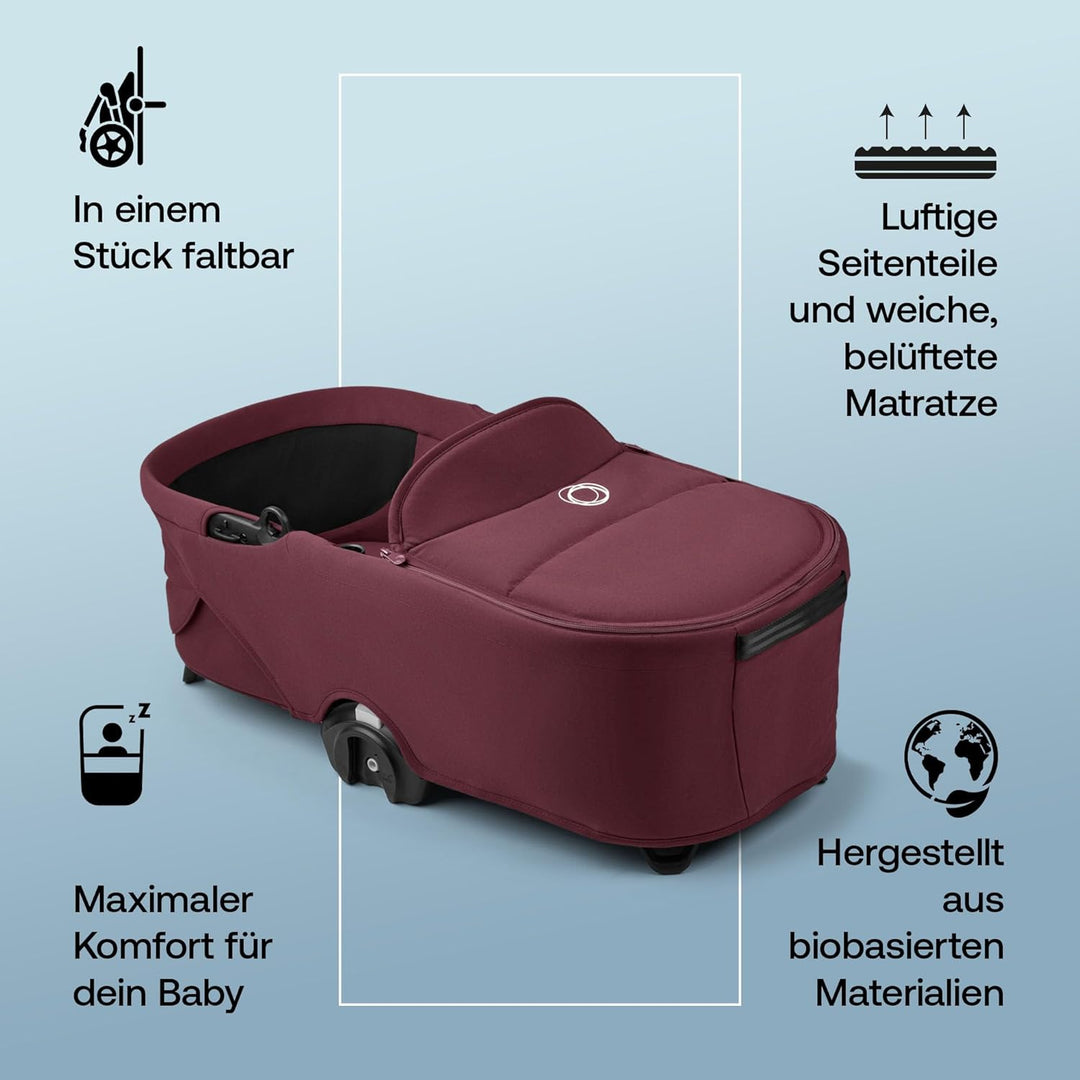 Bugaboo Dragonfly Liegewanne mit Lüftungsfenstern, einhändig faltbar in jeder Position, kompatibel m